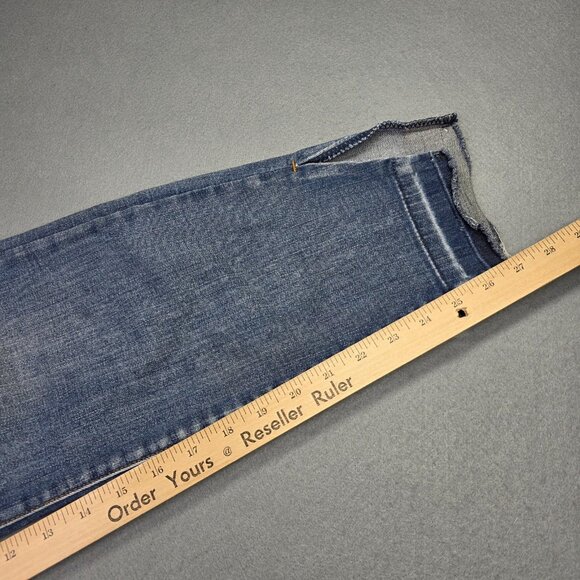 Judy Blue Jeans Women 16W Blue Raw Hem Ankle Straight Stretch Denim Punk Boho - Picture 8 of 9